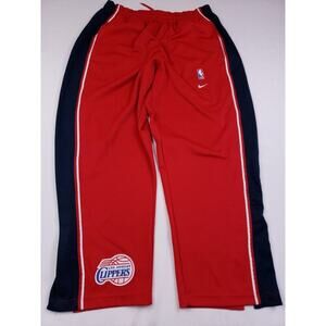 VINTAGE NIKE LOS ANGELES CLIPPERS XXL SEWN WARM-UP 1983 RETRO/THROWBACK RED PANT